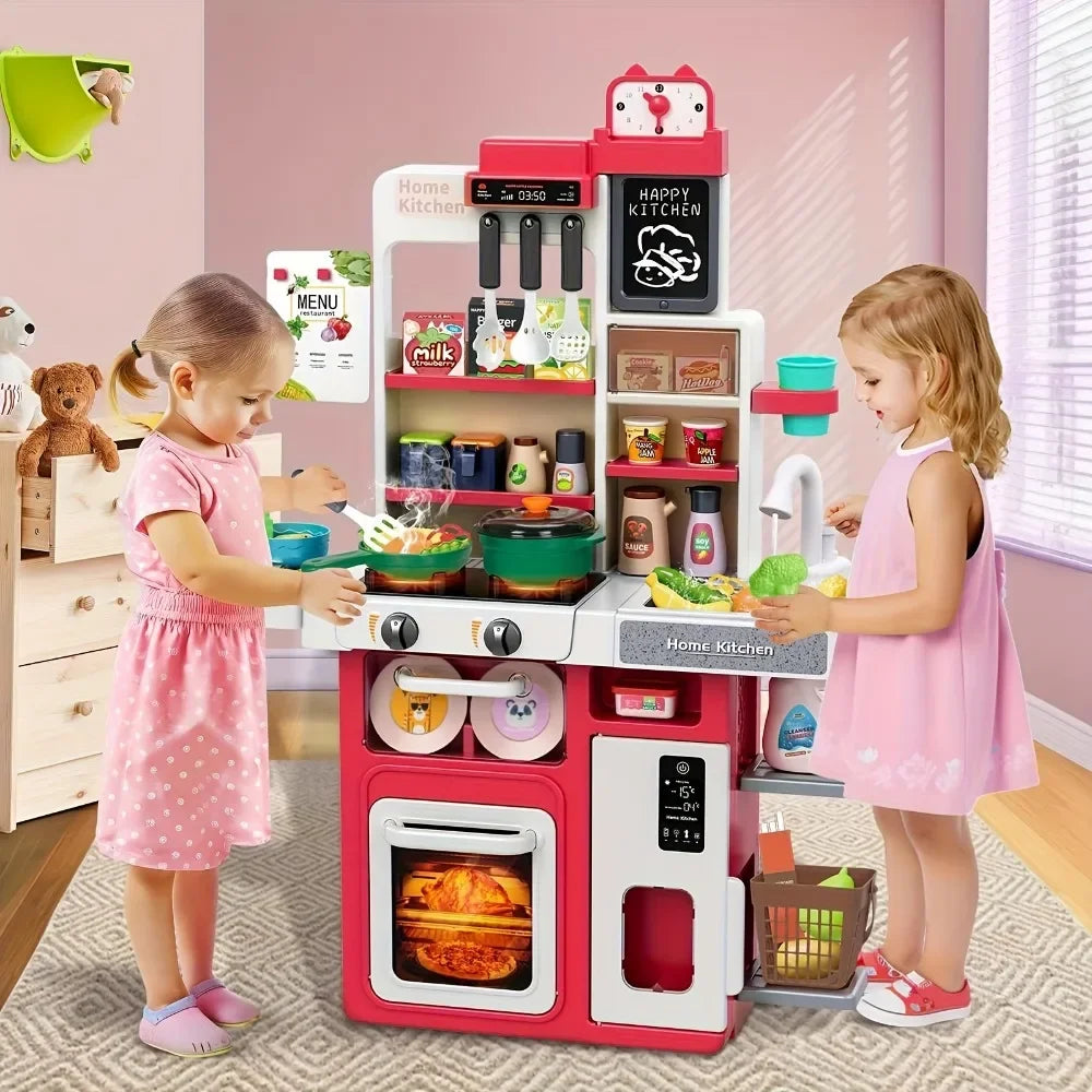 Set da gioco da cucina per bambini con luci e suoni realistici Lavello spray Fai finta di giocare con il cibo Cucina Regalo di Natale per ragazzi e ragazze