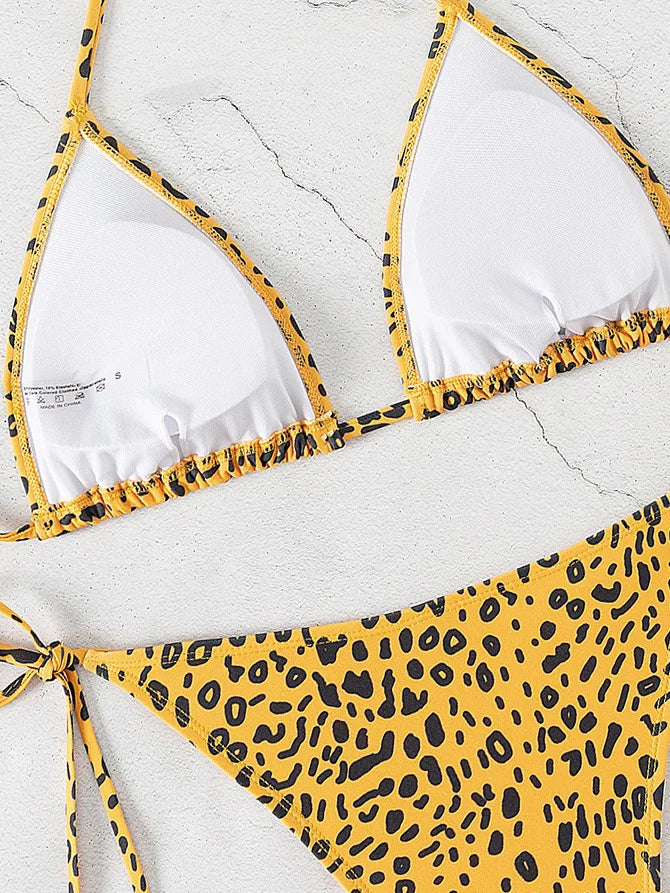 Nuovo Set Bikini Triangolo 2026 - Costume da Bagno Push-Up con Stampa Floreale e Slip Brasiliano