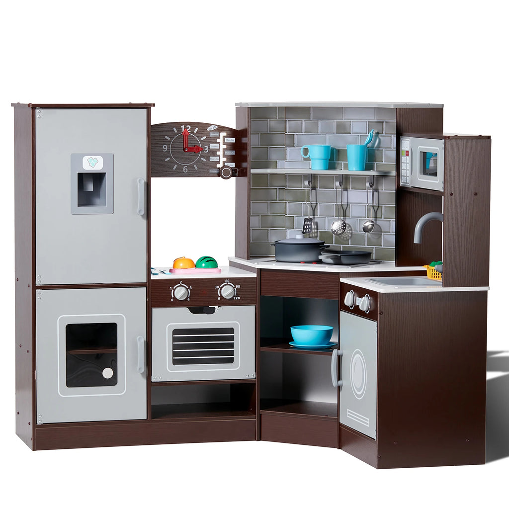SucceBuy Play KitchenToys Set Accessori per utensili da cucina per bambini con macchina per il ghiaccio per giocattoli per bambini Regali di compleanno per ragazze in età prescolare