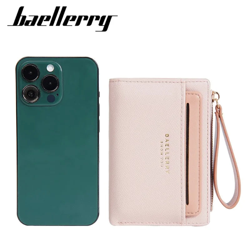 Portafoglio di Lusso Baellerry per Donne, Elegante Portamonete Sottile in Pelle PU con Scomparti Multipli per Carte