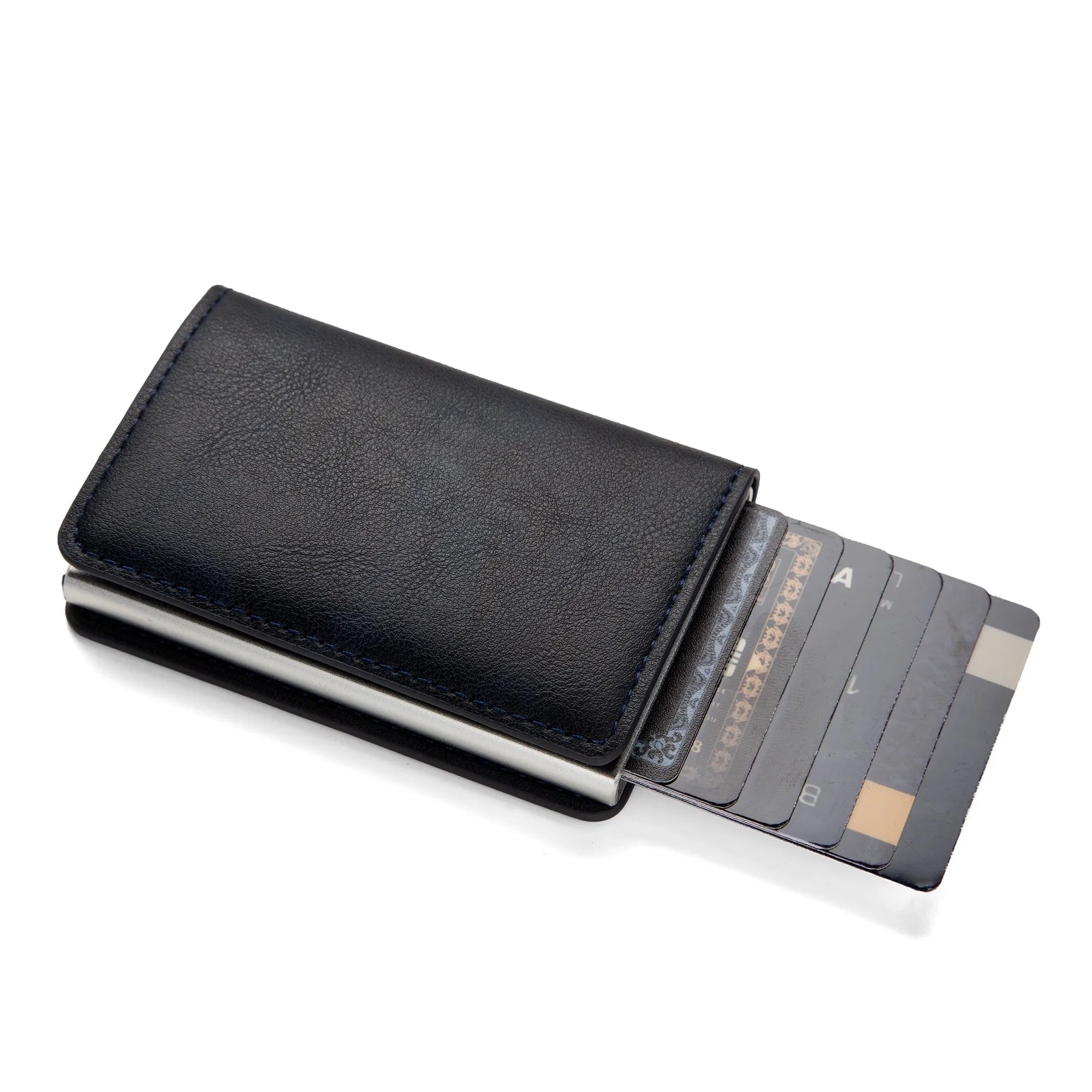 Porta carte di credito RFID antifurto tasca portafoglio minimalista porta carte sottile porta carte in pelle pu per uomo e donna