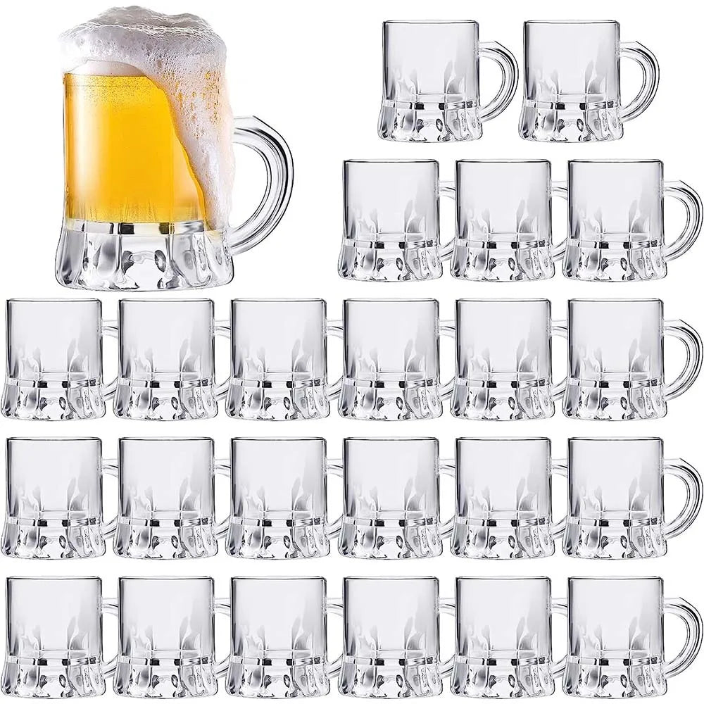 Tazza da birra Shot Mini bicchieri da birra Bicchieri da degustazione piccoli Bicchieri da succo di whisky Compleanno BBQ Birra Festival Addio al nubilato Forniture per feste