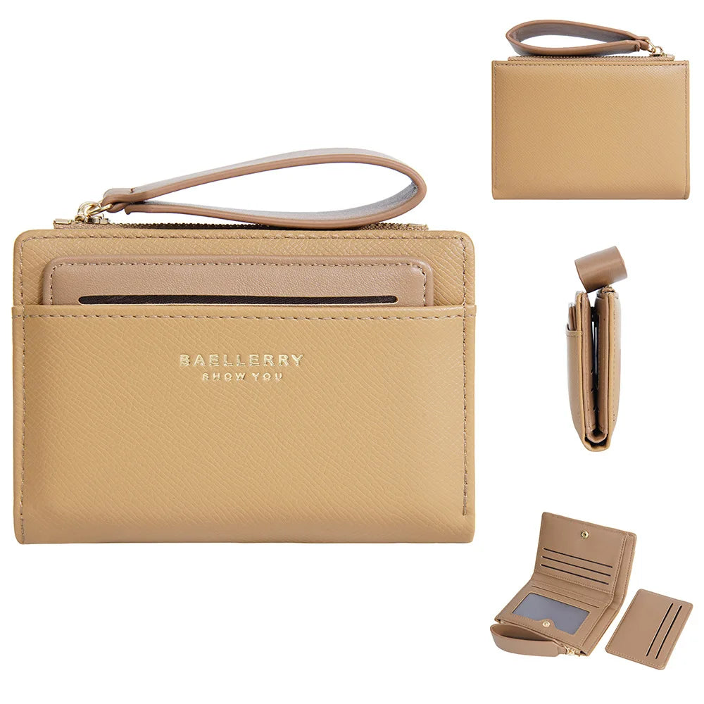 Portafoglio di Lusso Baellerry per Donne, Elegante Portamonete Sottile in Pelle PU con Scomparti Multipli per Carte