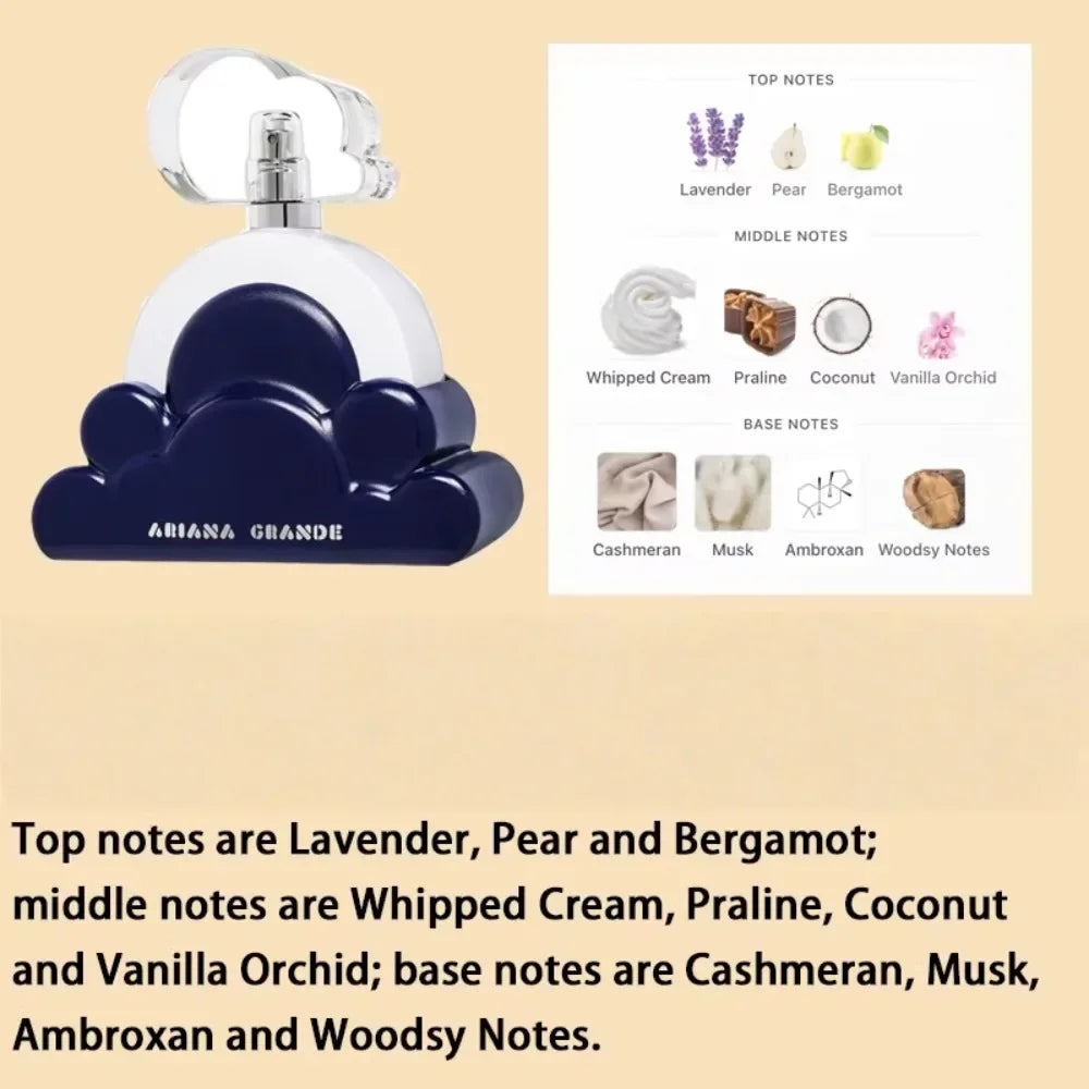 100ml Ariana Women's Perfume - High-Quality White Cloud Eau De Toilette Long-Lasting Purple Cloud Pink Fragrance for Women
