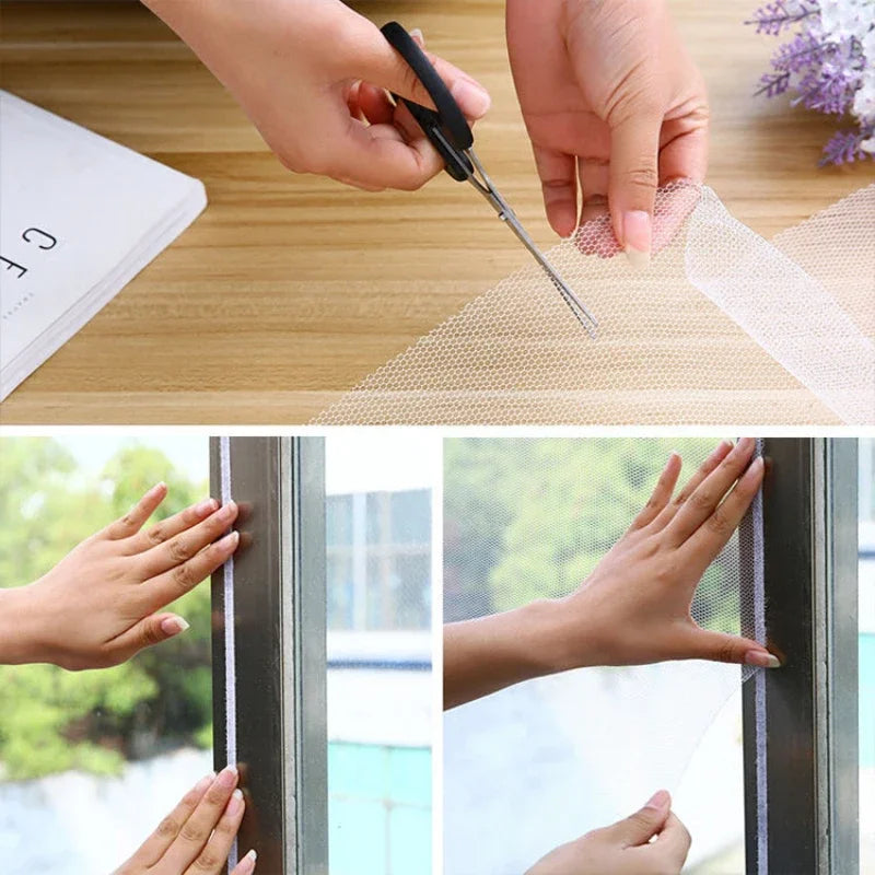 Zanzariera fai-da-te per finestra del letto Tessili per la casa The Mesh Tende autoadesive per interni anti-insetti e mosche da giardino