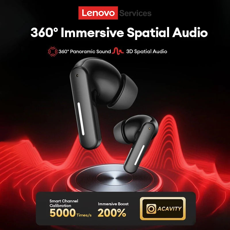 Nuovo Lenovo LE209 Aggiornamento Wireless Bluetooth 6.0 Auricolare con cancellazione del rumore Cuffie sportive 30H Batteria a lunga durata Cuffie con microfono