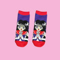 Calzini Sailor Moon Scala 1/5 a Doppio Motivo Navale: Calzini Cosplay Carini e Unici per Uomini e Donne