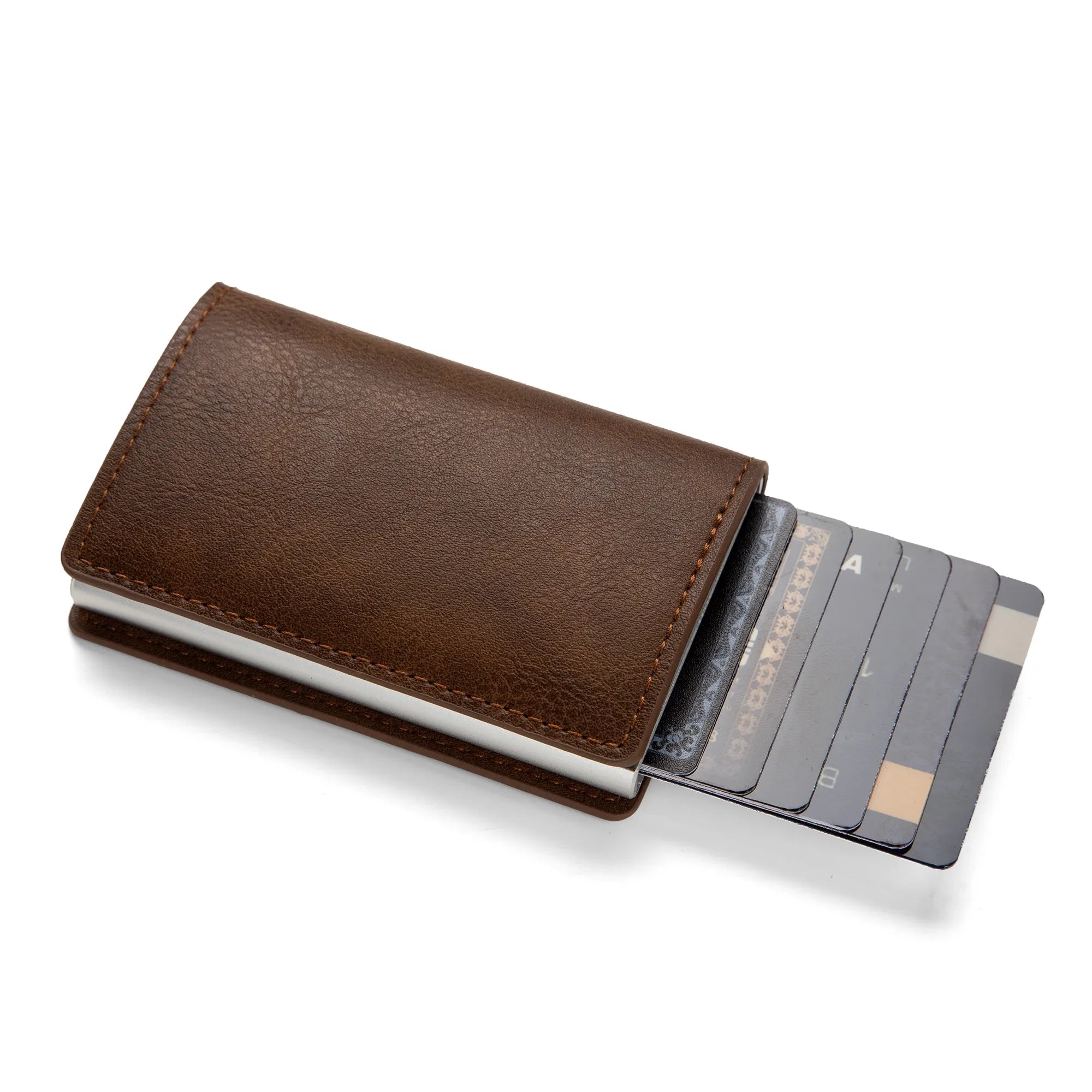 Porta carte di credito RFID antifurto tasca portafoglio minimalista porta carte sottile porta carte in pelle pu per uomo e donna