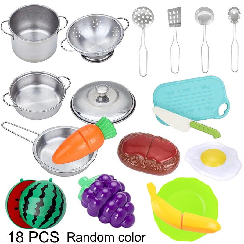 Set da cucina Fai finta di giocare Giocattolo da cucina simulato Set da gioco di ruolo per bambini Set da cucina Regalo educativo per bambini Ragazze Ragazzo