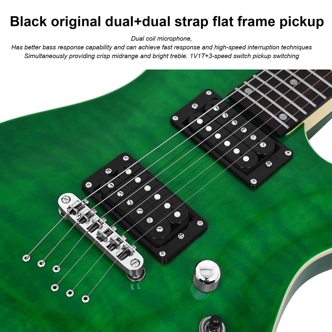 IRIN Chitarra elettrica a 6 corde 24 tasti Tecnologia corpo in acero Tastiera in legno Guitarra elettrica con cavo chiave per borsa