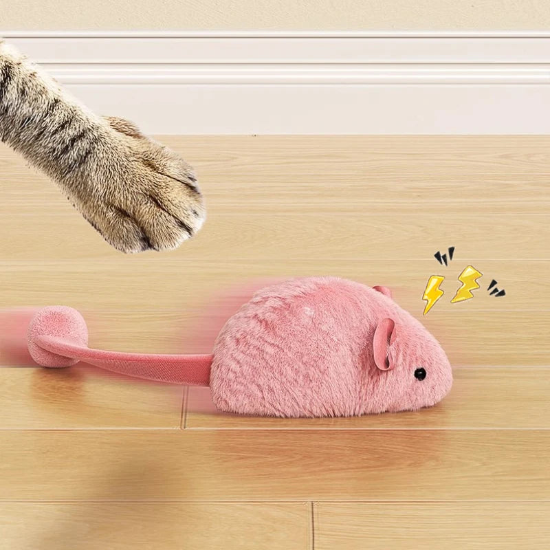 Topo Peluche Interattivo Per Gatti Da Masticare Luminoso E Sonoro Giocattolo