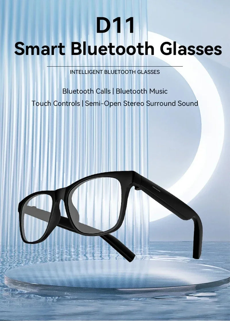 Occhiali intelligenti Lenovo AI con controllo remoto, fotografia touch, assistente vocale, chiamate Bluetooth wireless, cuffie per uomo e donna, idee regalo