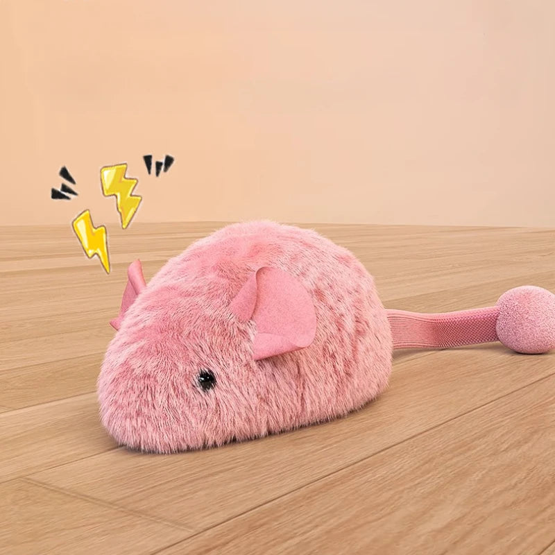 Topo Peluche Interattivo Per Gatti Da Masticare Luminoso E Sonoro Giocattolo