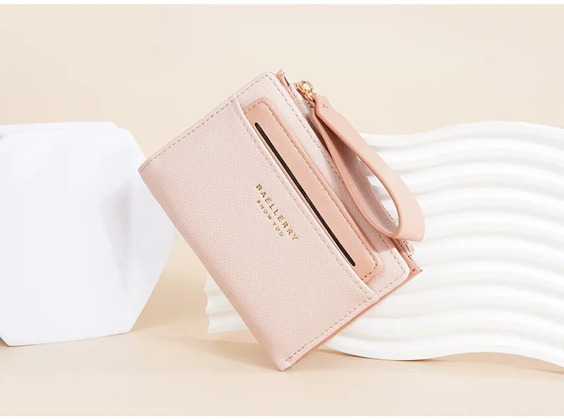 Portafoglio di Lusso Baellerry per Donne, Elegante Portamonete Sottile in Pelle PU con Scomparti Multipli per Carte