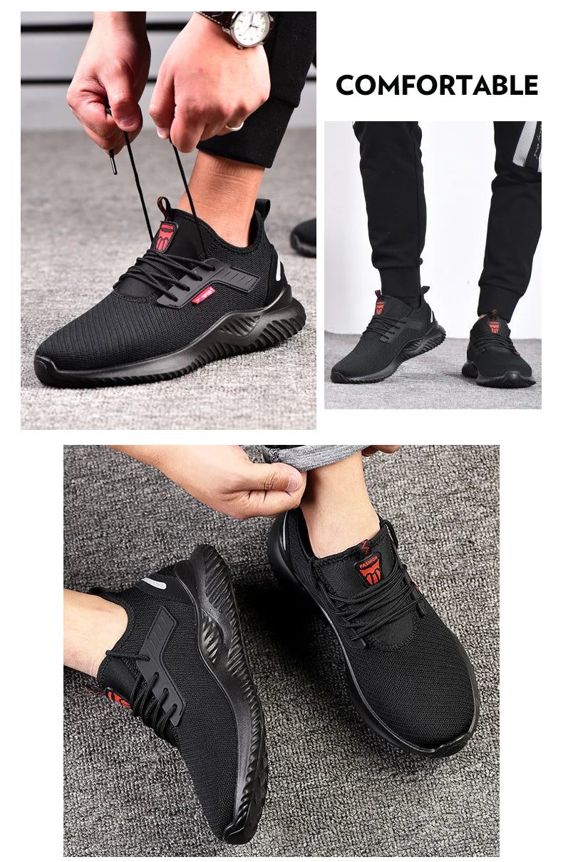 Sneakers da lavoro scarpe con punta in acciaio scarpe antinfortunistiche da uomo scarpe da lavoro antiforatura stivali moda indistruttibile calzature sicurezza