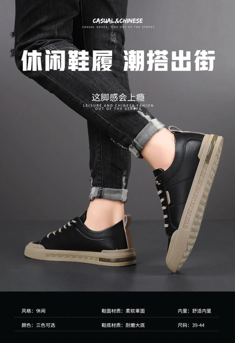 Nuove Sneakers Casual da Uomo a Profilo Basso, Stile Coreano, Versatili, Comode, Leggere, con Suola Morbida e Piattaforma per l'Uso Quotidiano