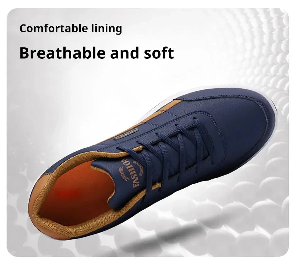 Scarpe da ginnastica da uomo Scarpe casual sportive Scarpe da passeggio da uomo in pelle per esterni Quattro stagioni Fondo morbido