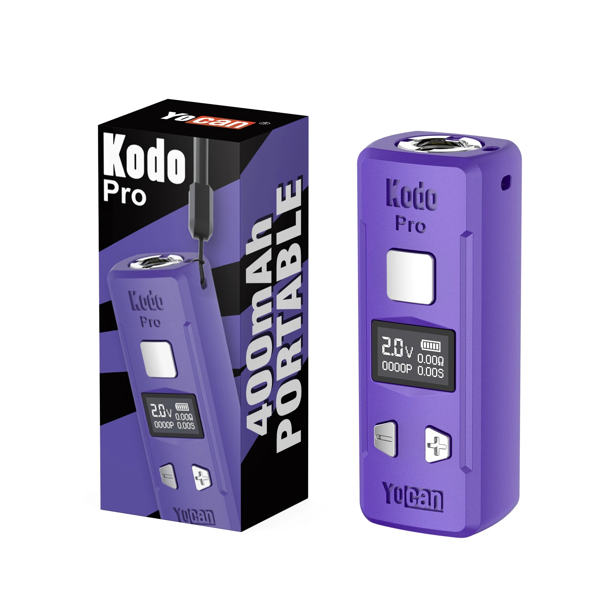 1-5pcs Originale Yocan Kodo Pro Batteria Vape Pen 400mAh 510 Filo 10s Preriscaldare Schermo OLED Sigaretta Elettronica Per 510 Cartuccia