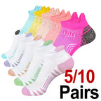 5/10 Pairs High-Quality Neutral Sports Socks Fashionable Stripes Sweat Absorbing Breathable Outdoor Couple Running Casual Socks