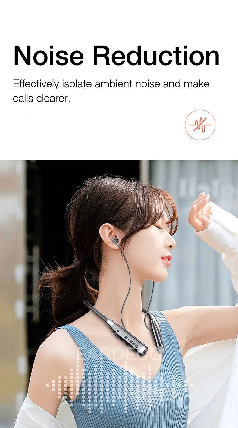 EARDECO 100 ore Endurance cuffie Wireless Bass In-ear Bluetooth cuffie auricolari musica Sport auricolare con microfono Stereo