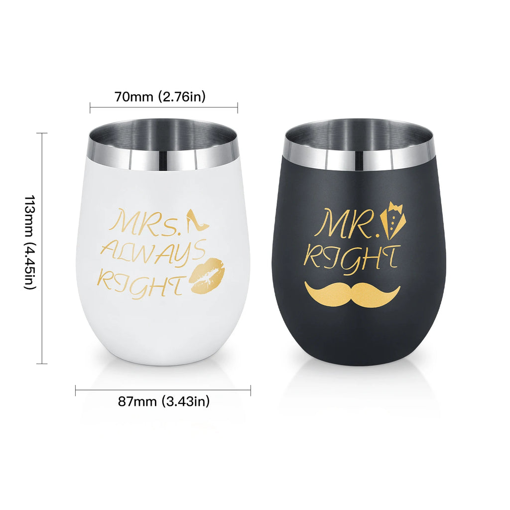Bicchiere in Acciaio Inox a Doppio Strato con Confezione Regalo - Bicchiere per Cocktail, Martini, Mojito, Drink Misti, Bar, Feste, Birra, Vino