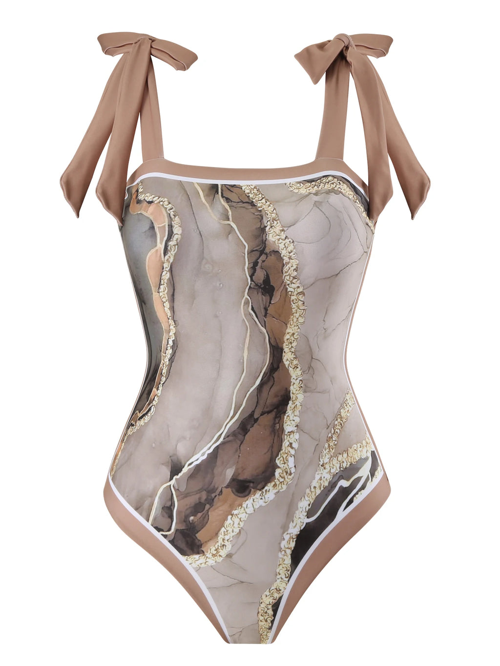 Costume da bagno bikini intero stampato digitale estivo nuovo su misura per donna Protezione solare conservatrice Gonna di garza monopezzo 2-P