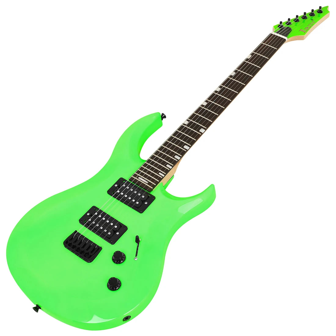 IRIN Chitarra elettrica verde 24 tasti 6 corde Doppio pickup Chitarra elettrica Principianti che suonano la chitarra con parte