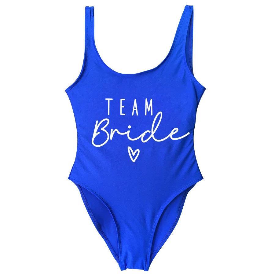 Costume da Bagno Intero Bianco S-3XL per Addio al Nubilato, Costume da Bagno da Donna per Festa Nuziale, Abbigliamento da Spiaggia e Piscina