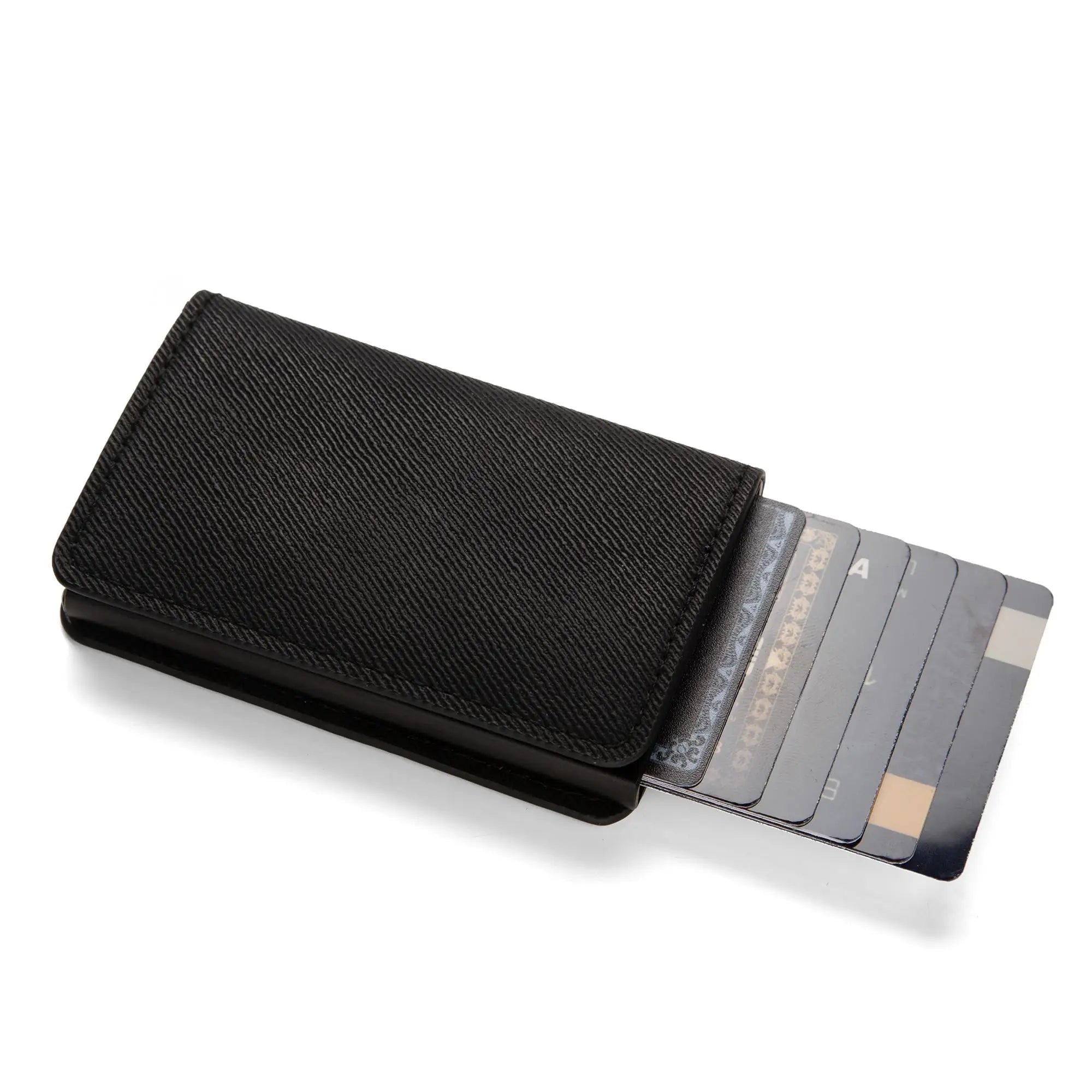 Porta carte di credito RFID antifurto tasca portafoglio minimalista porta carte sottile porta carte in pelle pu per uomo e donna