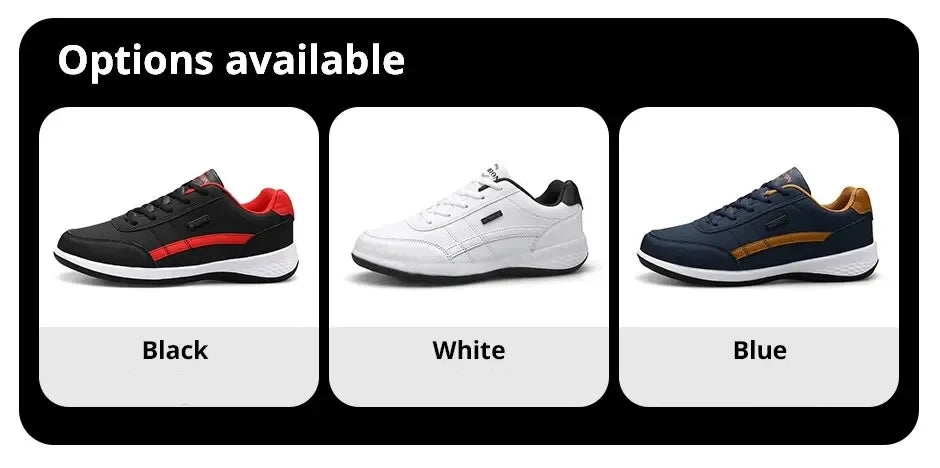 Scarpe da ginnastica da uomo Scarpe casual sportive Scarpe da passeggio da uomo in pelle per esterni Quattro stagioni Fondo morbido