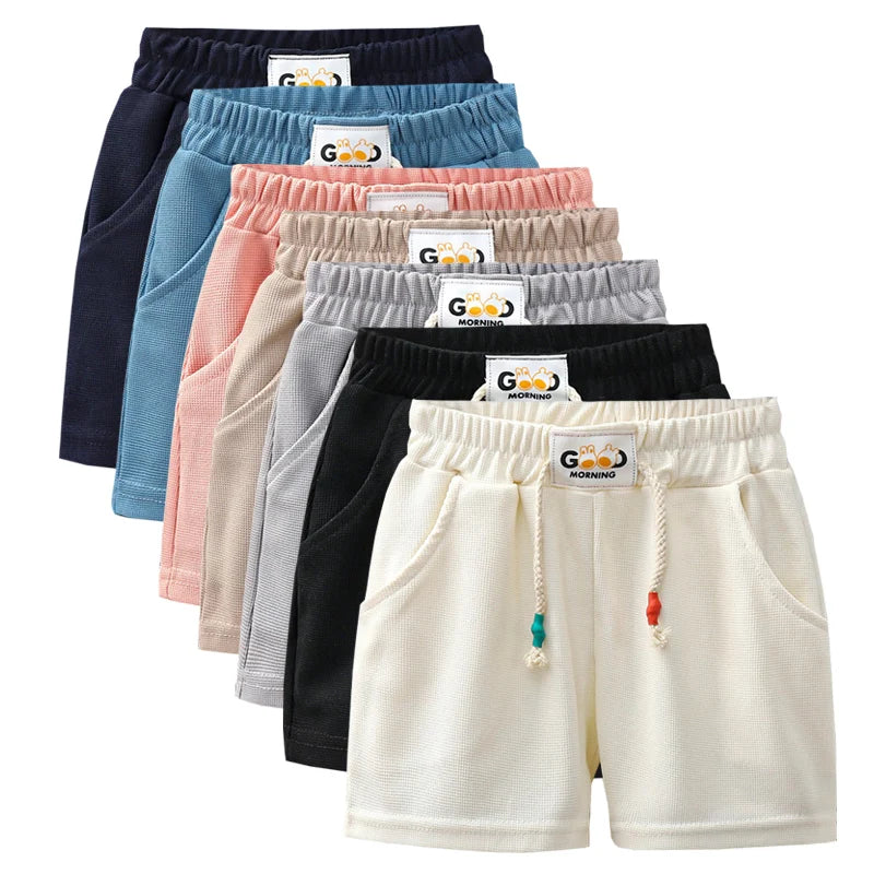 1 pz pantaloncini estivi per bambini ragazzi ragazze tinta unita corto bambino tinta unita pantaloni casual bambini pantaloni corti abbigliamento sportivo capispalla