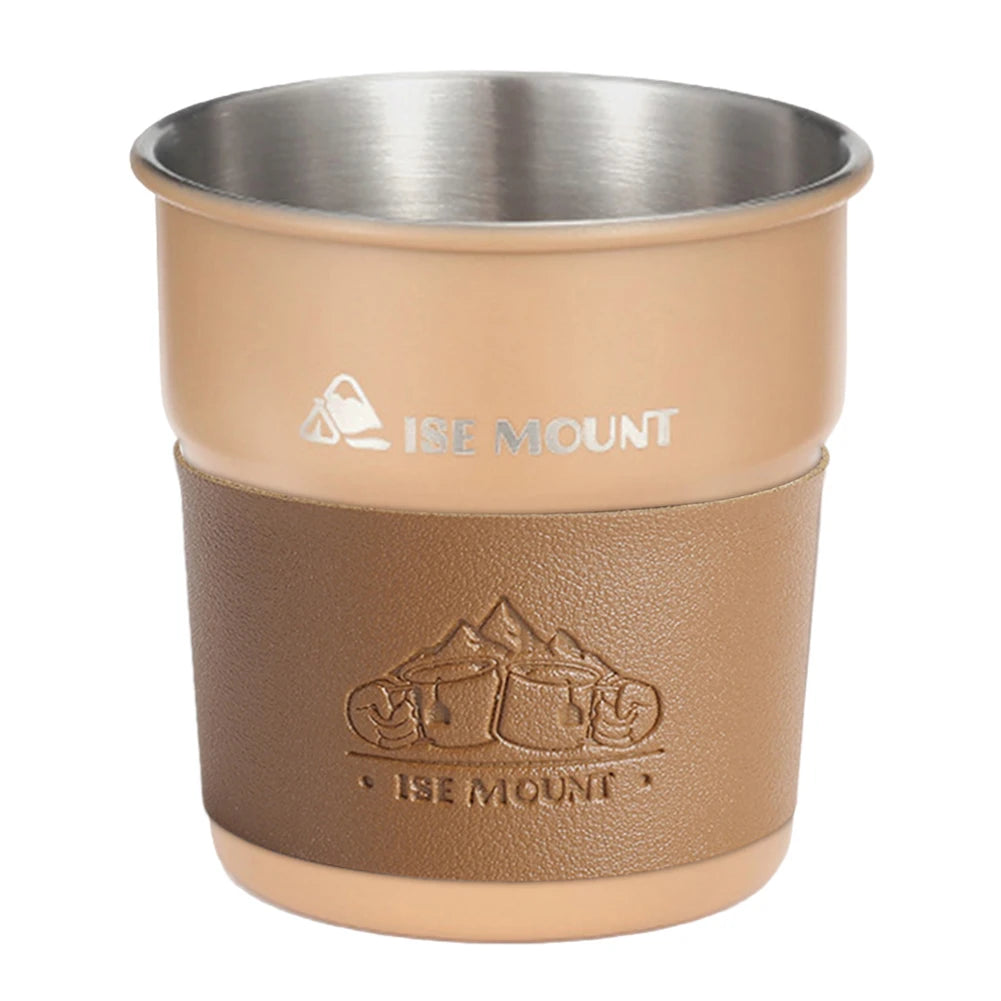 Tazze da birra e vino da 300 ml, impilabili, tazza da campeggio, tazza da campeggio in acciaio inossidabile, leggera, per viaggi all'interno e all'esterno