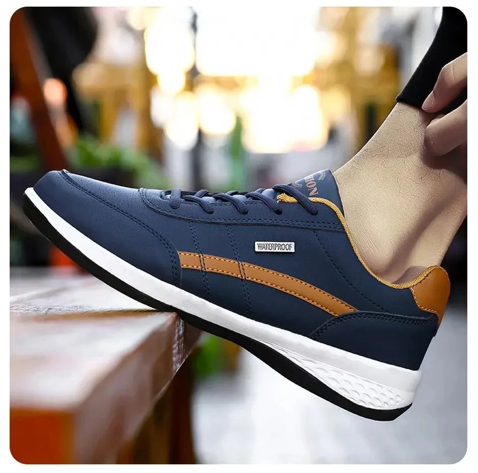 Scarpe da ginnastica da uomo Scarpe casual sportive Scarpe da passeggio da uomo in pelle per esterni Quattro stagioni Fondo morbido