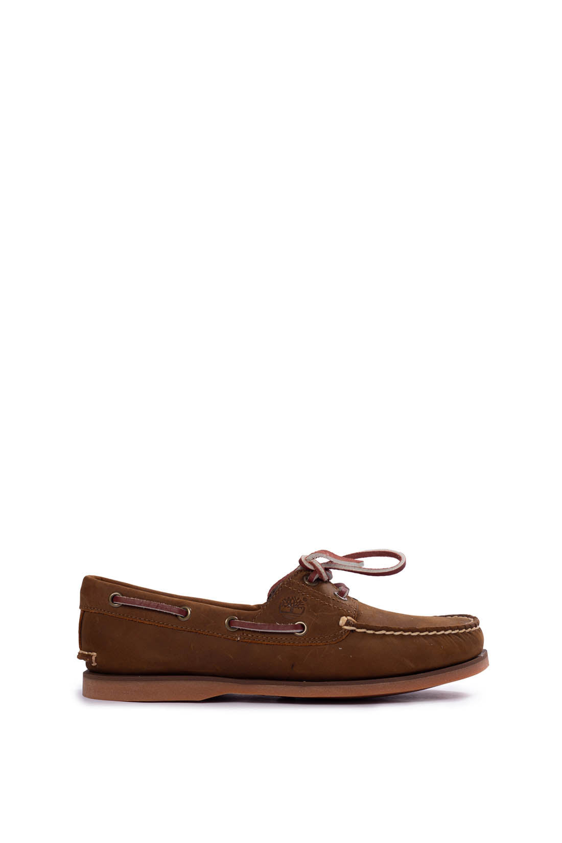 TIMBERLAND - Scarpe da barca uomo 2-eye in pelle marrone-37