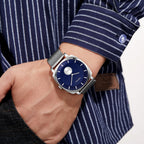 Trnda Men's Stainless Steel Watch, Blue Dial | Trn-Sq45-Sl