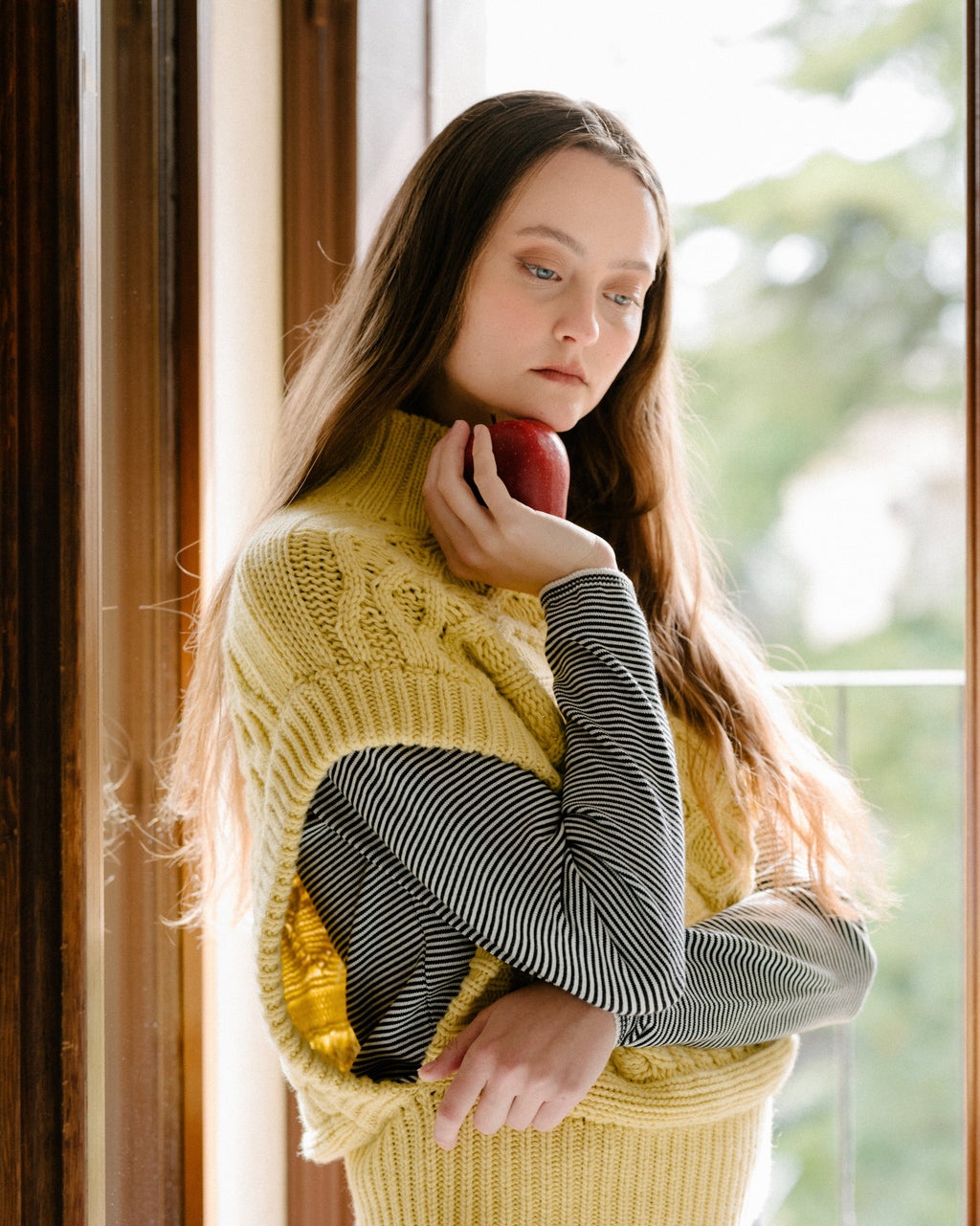 Maglia In Pima Cotone a Righe Collo a Giro Regolare OEKO TEX Toscana