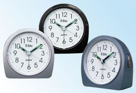 Elite Sveglia Analogica Nera Quartz Di Precisione Con Allarme