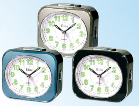 Sveglia Analogica Grigia Elite Con Allarme Movimento Quarzo