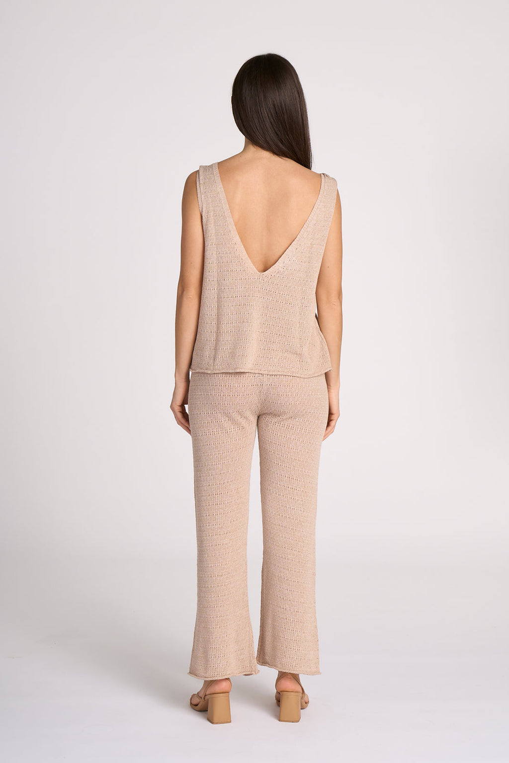 Top In Maglia Valeria Resort Scollo A V Con Motivo Traforato
