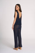Top In Maglia Valeria Resort Scollo A V Con Motivo Traforato