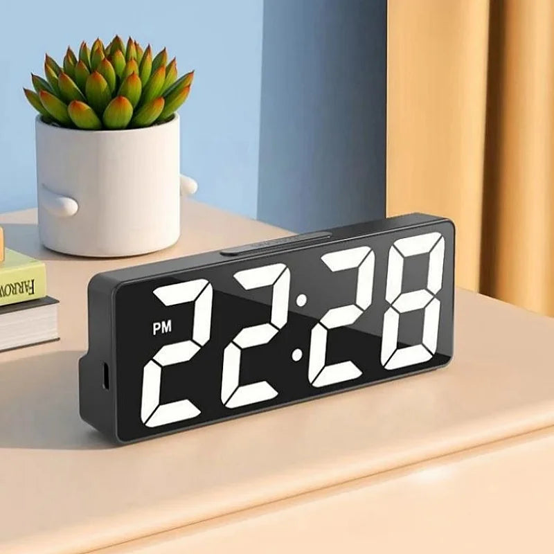 Sveglia Digitale Con Controllo Vocale Schermo LED E Due Sveglie