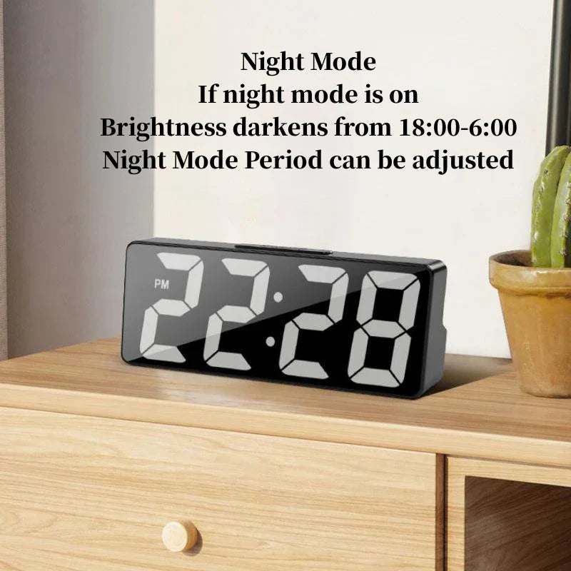 Orologio Sveglia Digitale con Controllo Vocale e Display LED