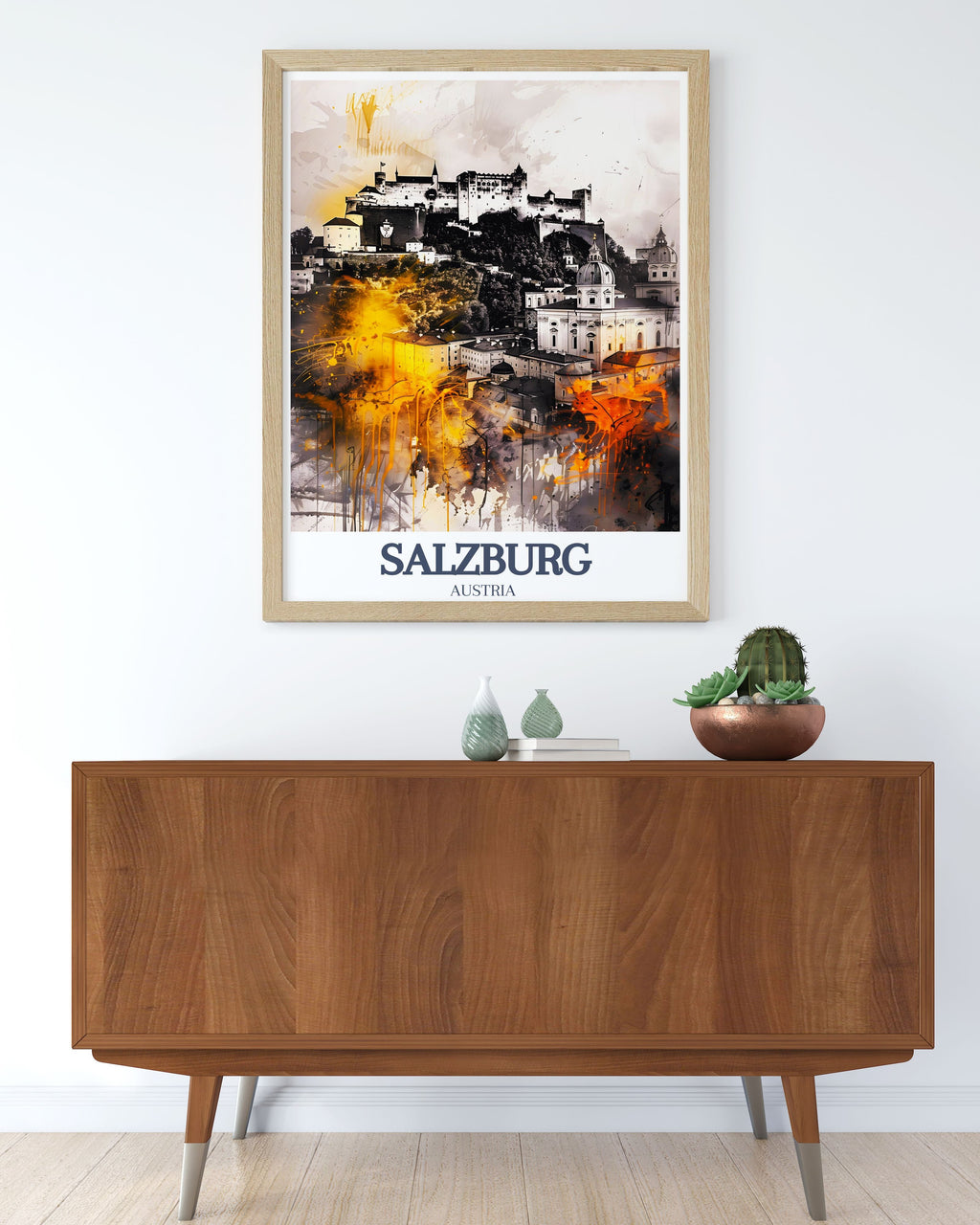 Salzburg Poster Print - Hohensalzburg Fortress Poster - Mirabell Palace Art - Salzburg Poster Print - Salzburg Poster Print - Austria Living Room Decor-2