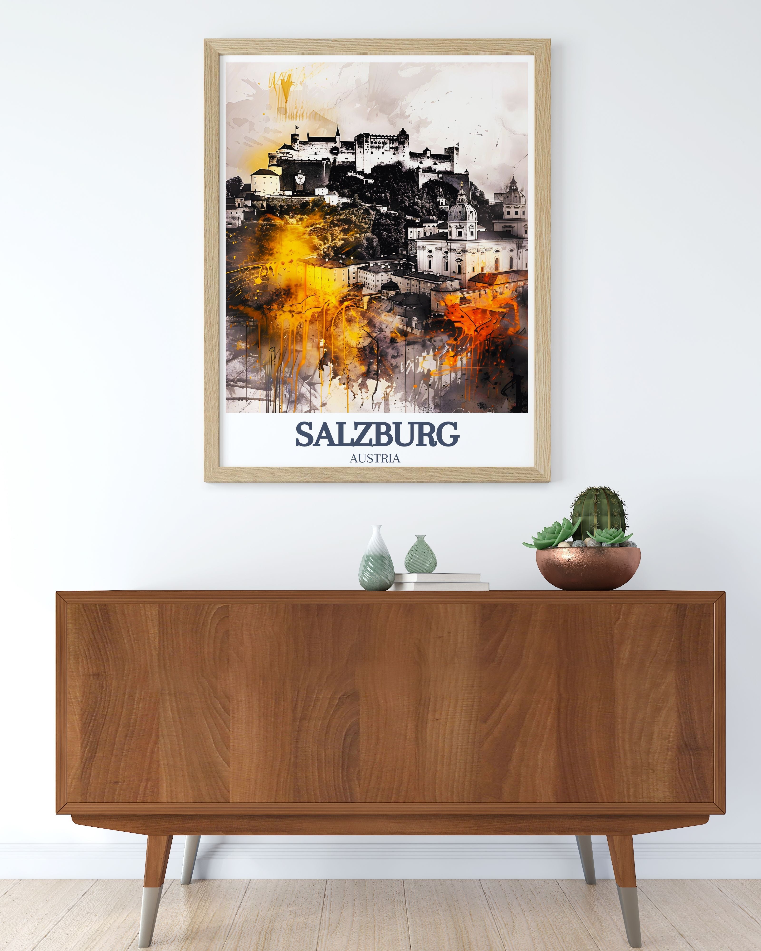 Salzburg Poster Print - Hohensalzburg Fortress Poster - Mirabell Palace Art - Salzburg Poster Print - Salzburg Poster Print - Austria Living Room Decor-2
