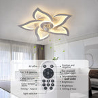 Ventilatore da Soffitto LED Bianco 60 cm Reversibile con Luci