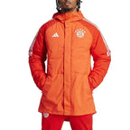 Bayern Munich soccer light red parka down jacket 2024 - Adidas-1