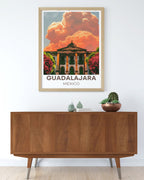 Guadalajara Print - Hospicio CabaÃ±as Wall Art - Mexico Framed Art - Mexico Vintage Poster-2