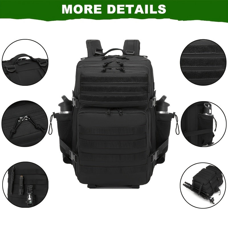 Zaino Trekking 45L Per Campeggio All Aperto Con Tasche Laterali E Compartimenti