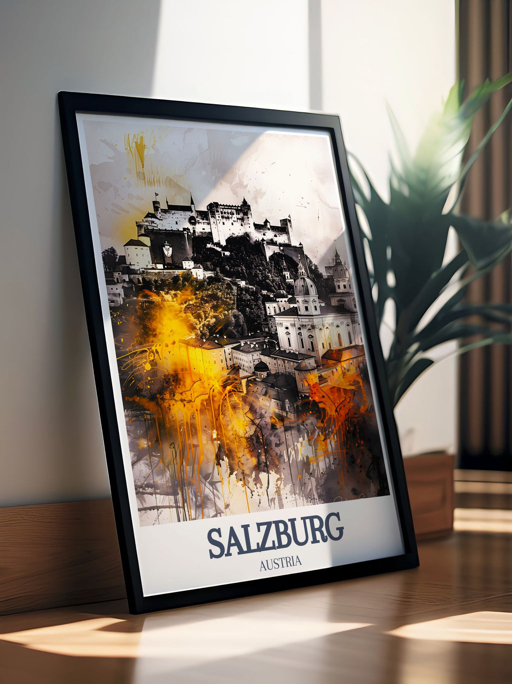 Salzburg Poster Print - Hohensalzburg Fortress Poster - Mirabell Palace Art - Salzburg Poster Print - Salzburg Poster Print - Austria Living Room Decor-1