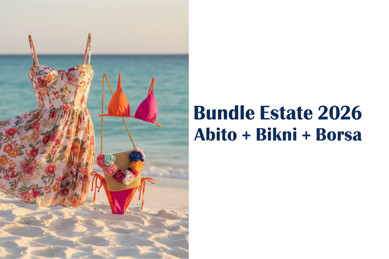 Bundle Estate Completo – Abito, Bikini & Accessori Spiaggia Donna